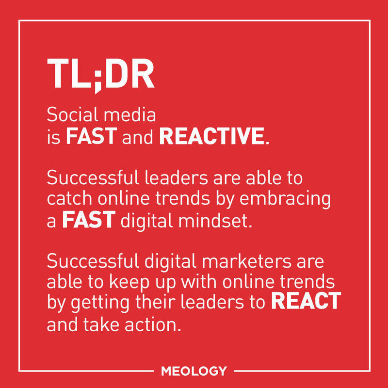 Social media is fast and reactive